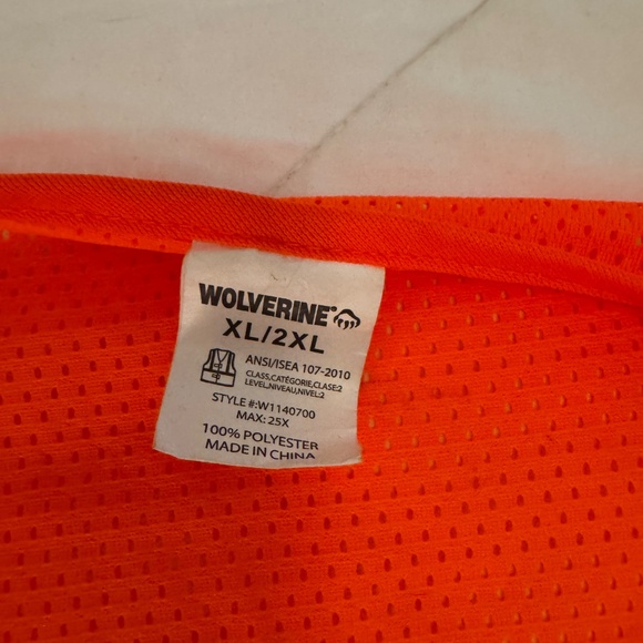 Wolverine Co. Reflective Safety Vest, Blaze Orange - Picture 2 of 3